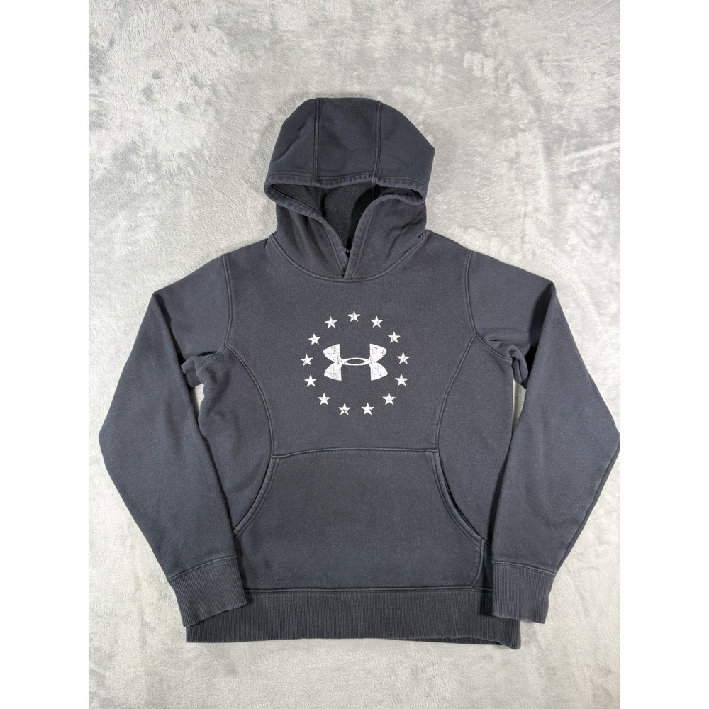 Under Armour Hoodie Mens Small Black Freedom Pullover Sweatshirt